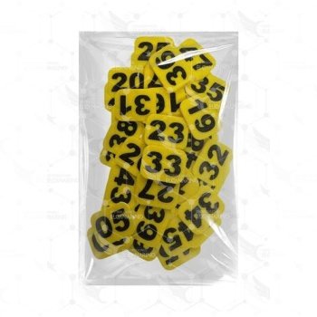 Números para Jaulas (del 1 al 60) - Amarillo