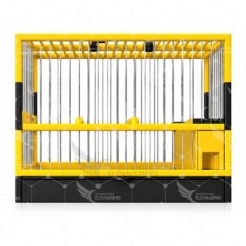 Jaula C-2 Amarillo/Negro con Rejilla + Bandeja